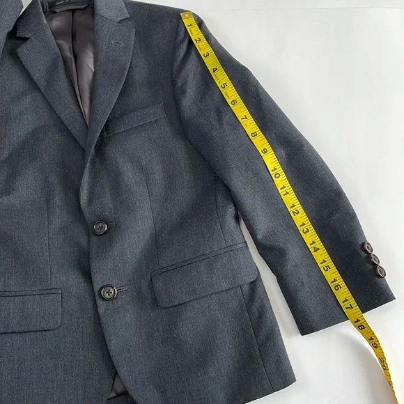 Lauren Ralph Lauren Boy’s Gray Blazer Size 8 Regular Single Breasted Two Vent - Picture 12 of 12